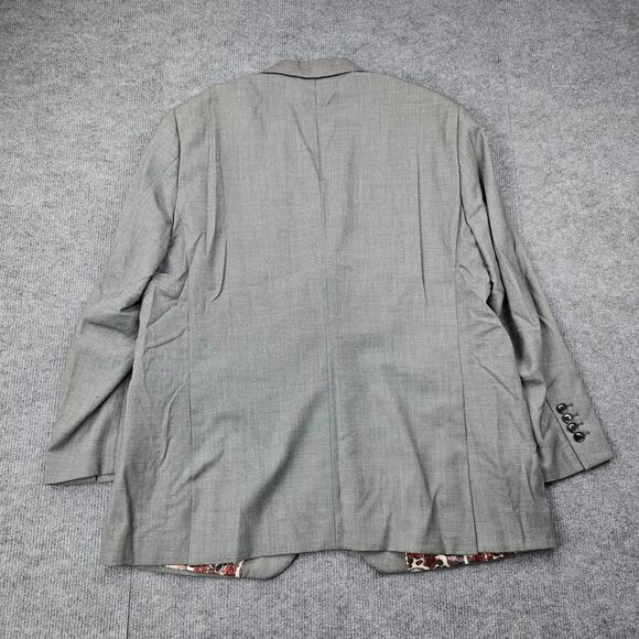 Indochino Blazer Mens 46 Gray Newbury Skull Lining Wool Jacket Timeless Classic - Picture 16 of 16